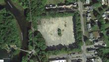 Satellite photo of the former parking lot at issue