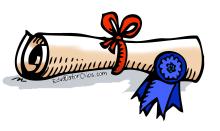 Clip art of a diploma