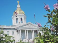 NH State House in late spring