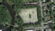 Satellite photo of the former parking lot at issue