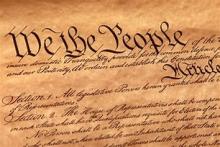 Close up of We the People in the Constitution