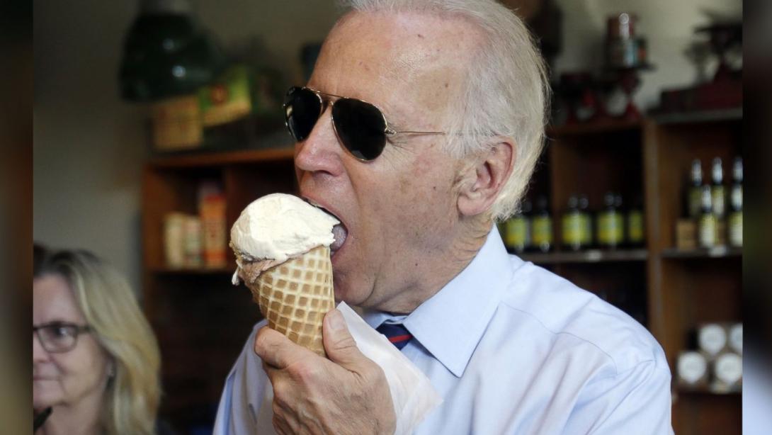 Joe Biden eating ice cream