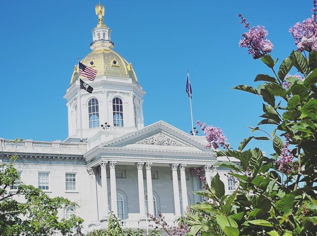 NH State House in late spring