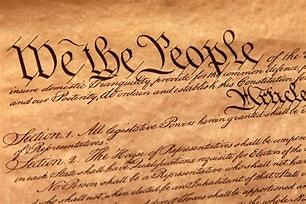 Close up of We the People in the Constitution