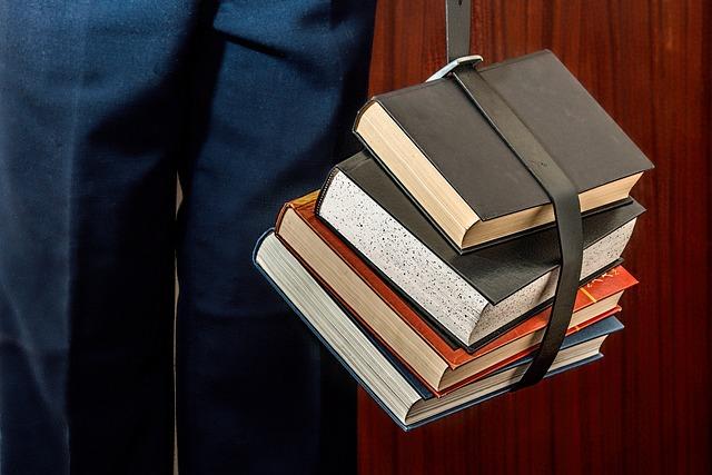 Stack of text books